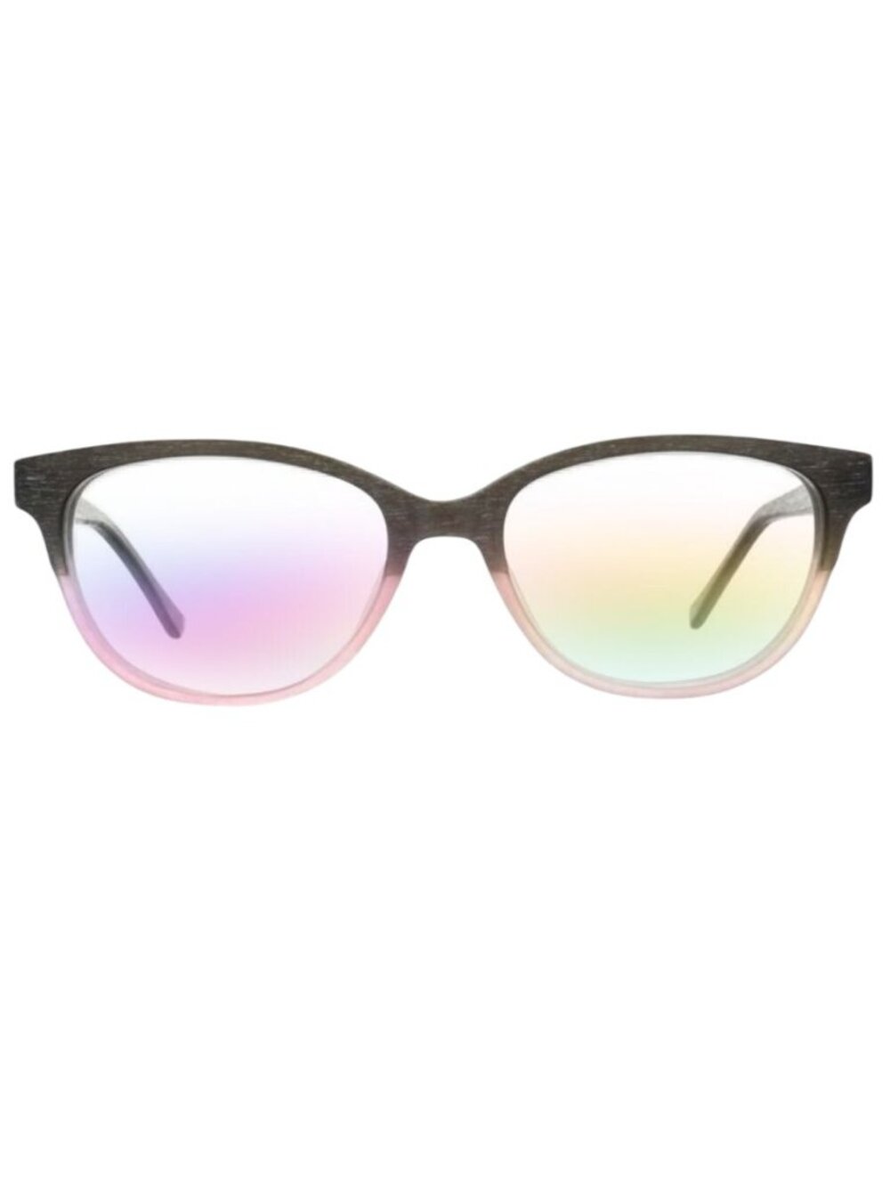 Rickey Smiley RS 202 Pink & Black Eyeglasses Frame 53-17-140 Wood Like Texture